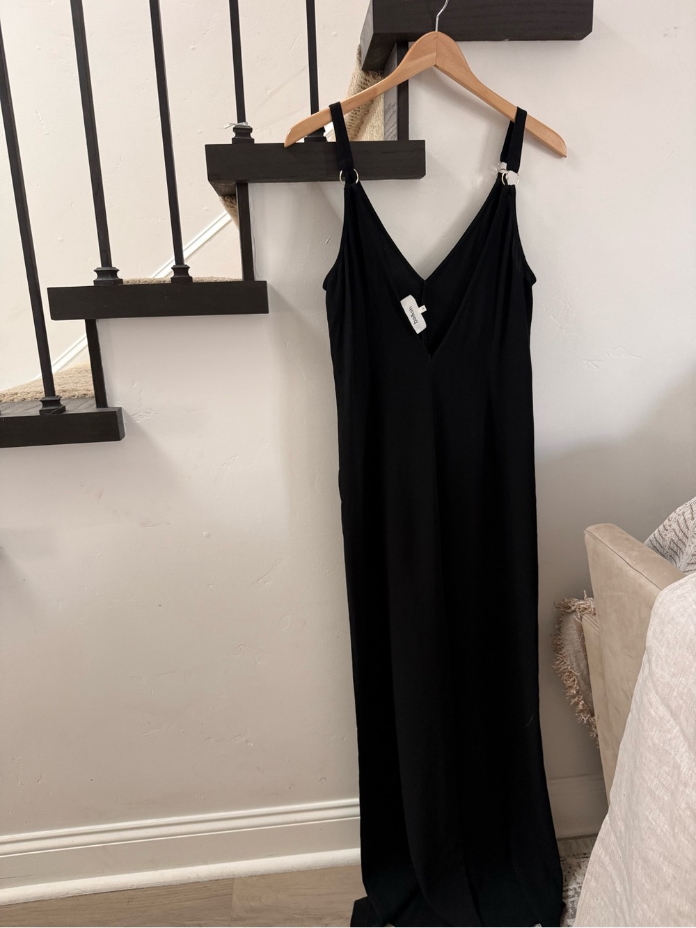 ba&sh Black V-Neck Sleeveless Jumpsuit